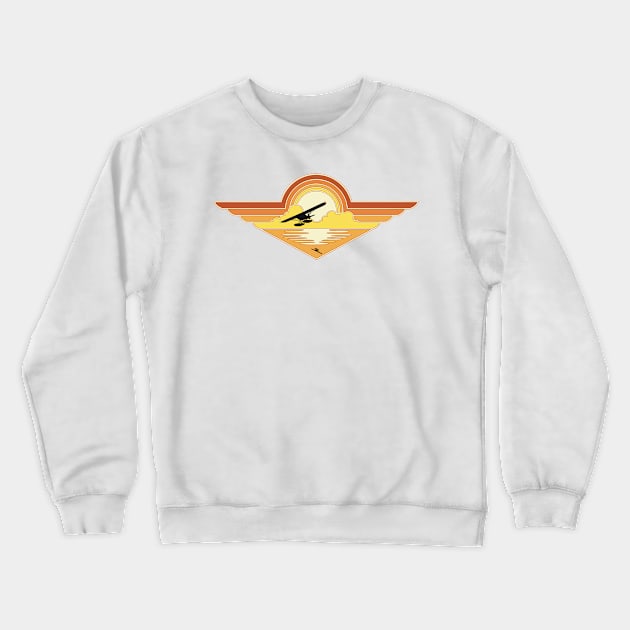 Seaplane Sunset Crewneck Sweatshirt by Kassi Skye